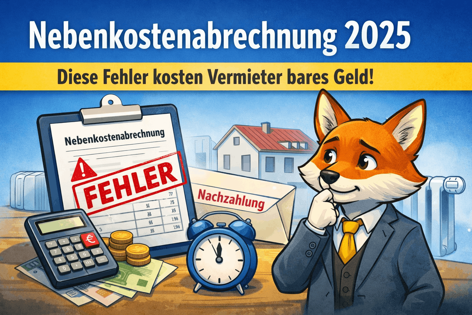 Nebenkostenabrechnung 2025: Diese Fehler kosten Vermieter bares Geld